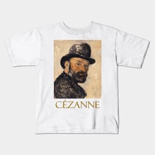 Self Portrait in a Bowler Hat by Paul Cezanne Kids T-Shirt